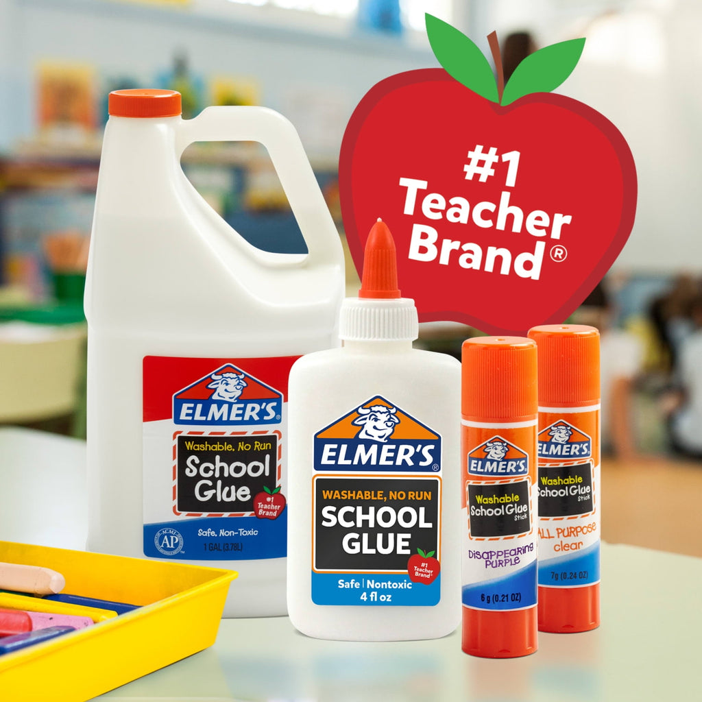 Elmer’s Scented Clear Glue Sticks, Safe and Nontoxic, Assorted Scents, 4 Count