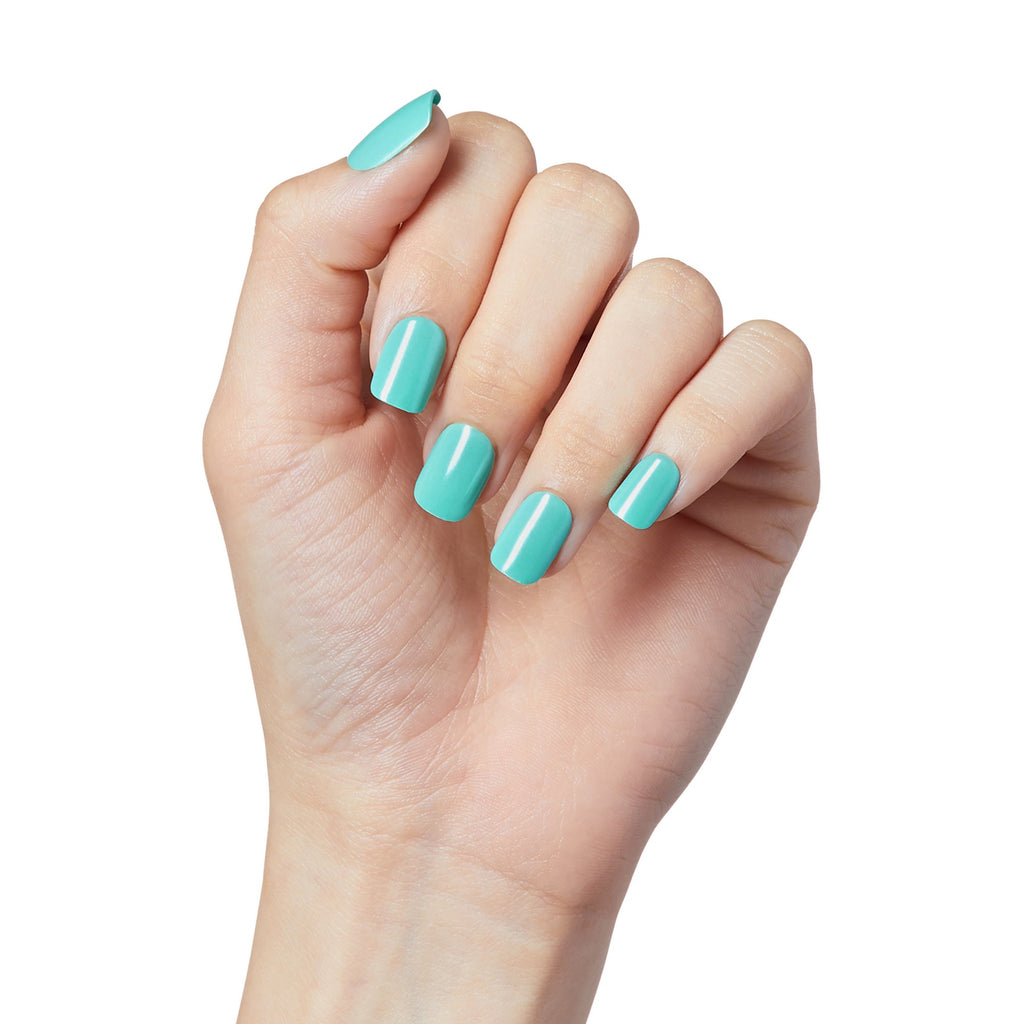 KISS imPRESS Color FX Press-On Nails, No Glue Needed, Green, Short Square, 33 Ct.
