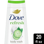 Dove Body Wash for Women Moisturizing Refresh Cucumber & Green Tea Cleanser All Skin, 20 oz