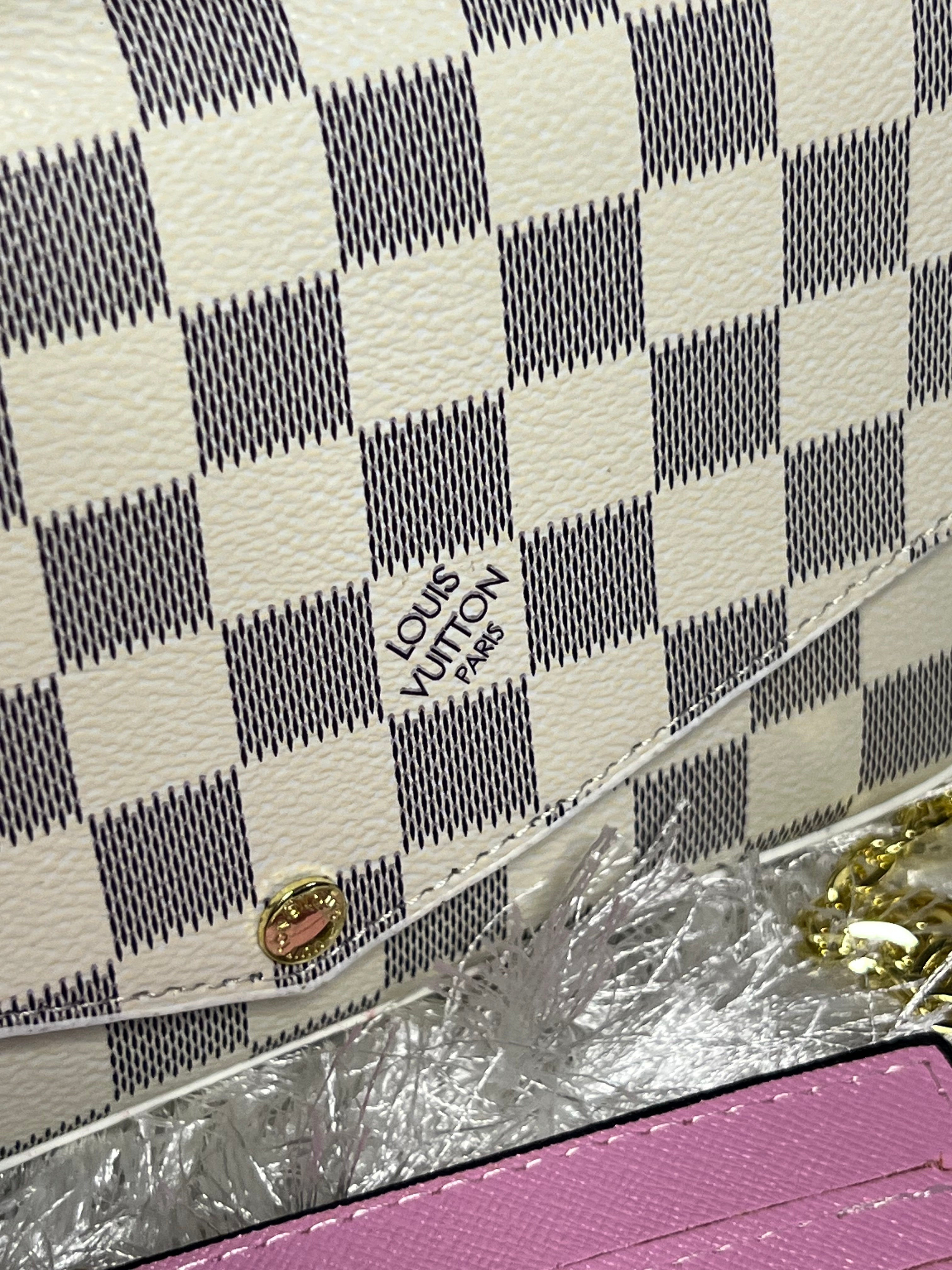 Pink White LLV Handbag Damaged
