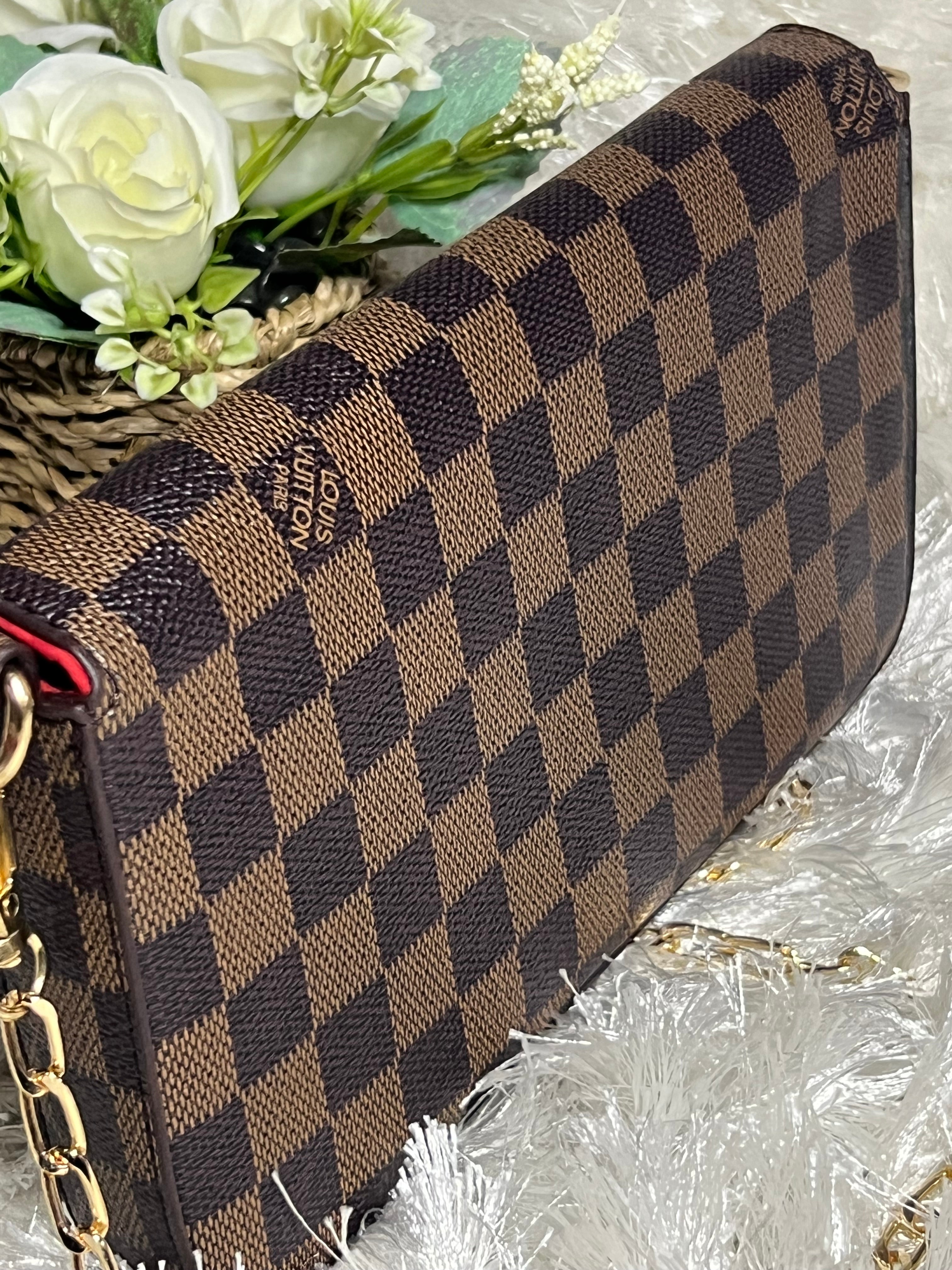 LVV Brown Red Handbag
