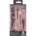 Japonesque Unisex Pink Manicure and Pedicure Kit for Adults Stainless Steel