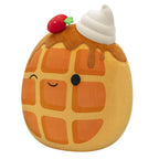 Squishmallows Official 14 inch Weaver the Waffle with Strawberry - Child's Ultra Soft Plush Toy