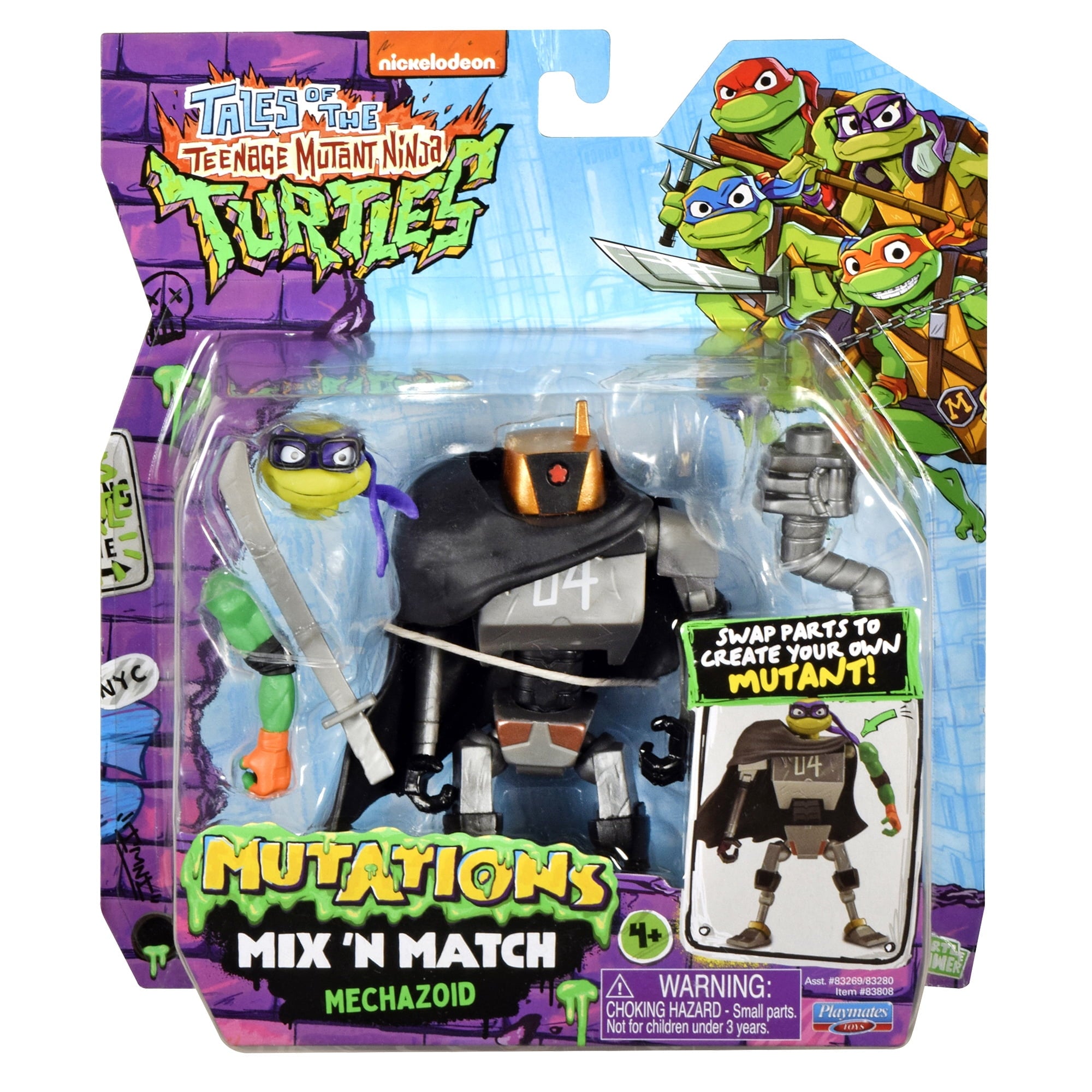 Tales of Teenage Mutant Ninja Turtles: Mutations Mix and Match 4.5” Mechaziod Basic Action Figure by Playmates Toys