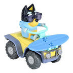 Bluey Beach Quad with Bandit with 2.5-3 inch Figure and Surfboard Vehicle and Figure Pack, Ages 3+