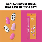 Hip Chic Nailed It Semi Cured Gel Nail Strips, Berry Milk