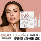 DUO Nourish False Eyelash Adhesive Brush-On Glue, Clear, 0.17 oz