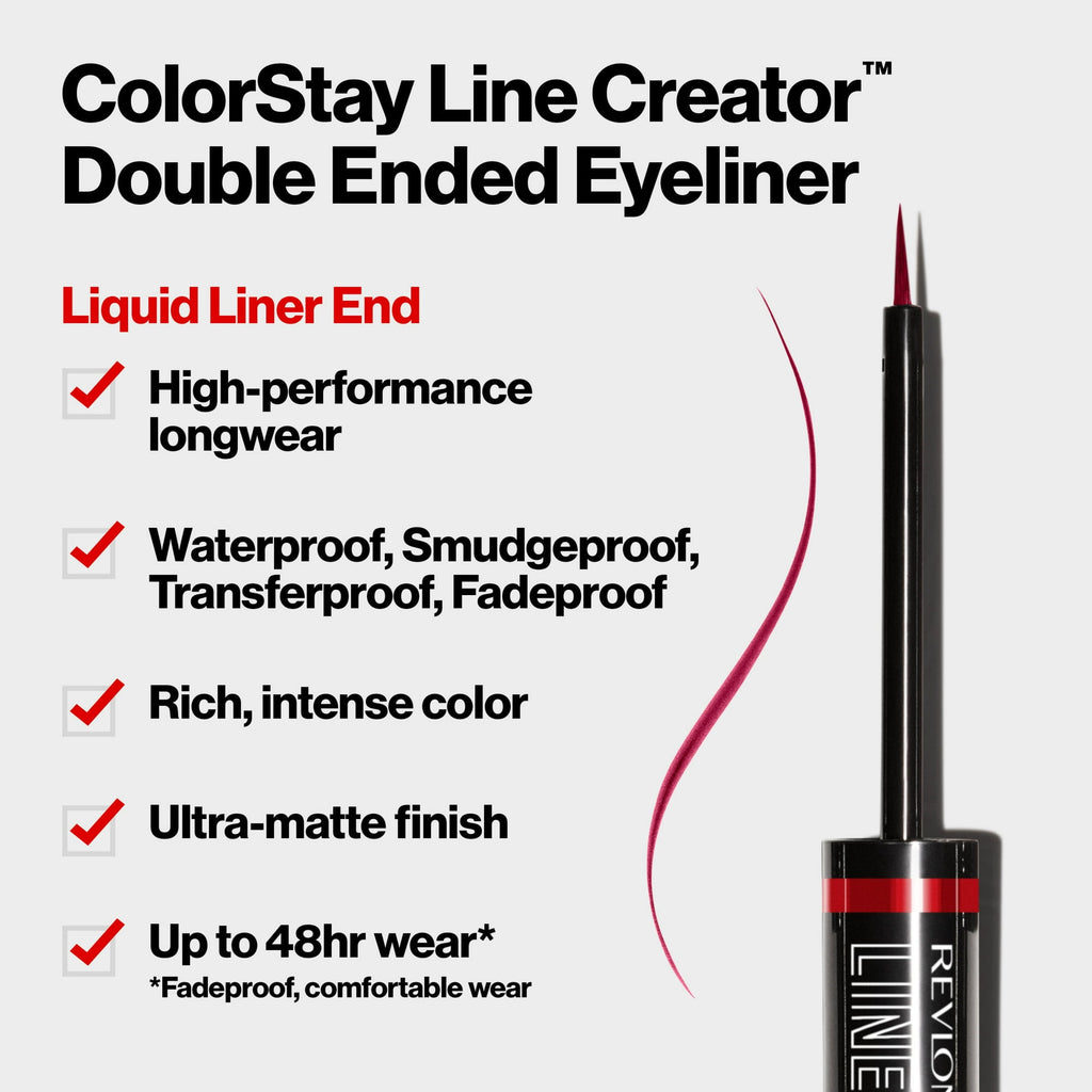 Revlon ColorStay Line Creator Waterproof Eyeliner Pencil, 153 She's On Fire, 0.004 oz