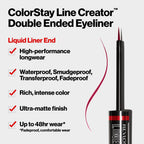Revlon ColorStay Line Creator Waterproof Eyeliner Pencil, 153 She's On Fire, 0.004 oz