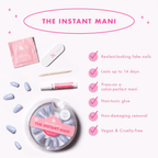 Olive & June Instant Mani Short Round Press-on Nails, Ombre, 42 Pieces
