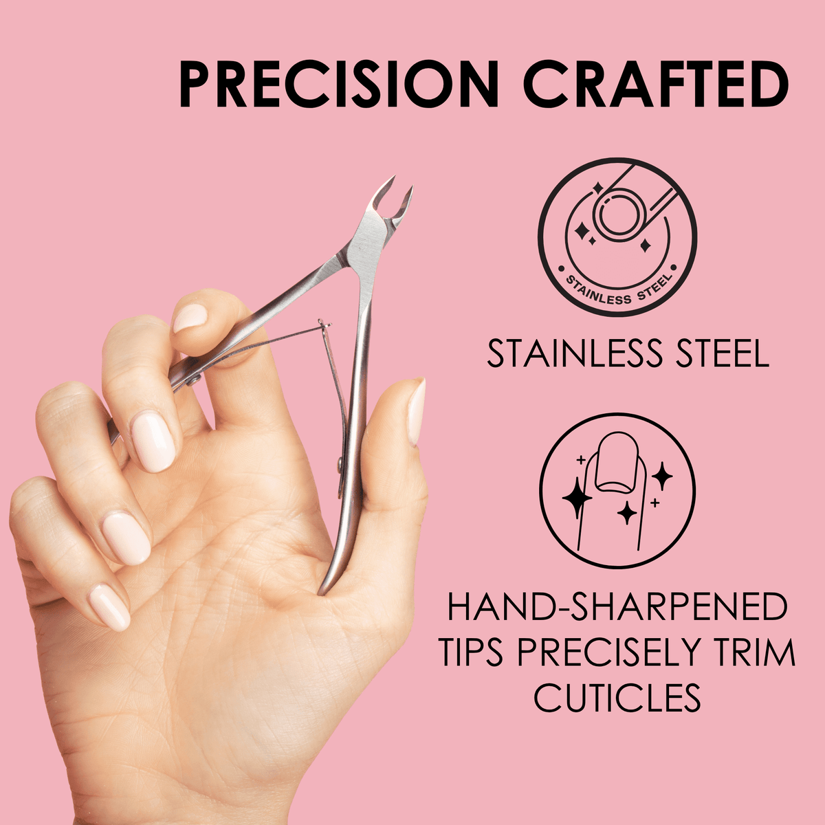 Japonesque Precision Cuticle Nipper and Cuticle Trimmer, Stainless Steel