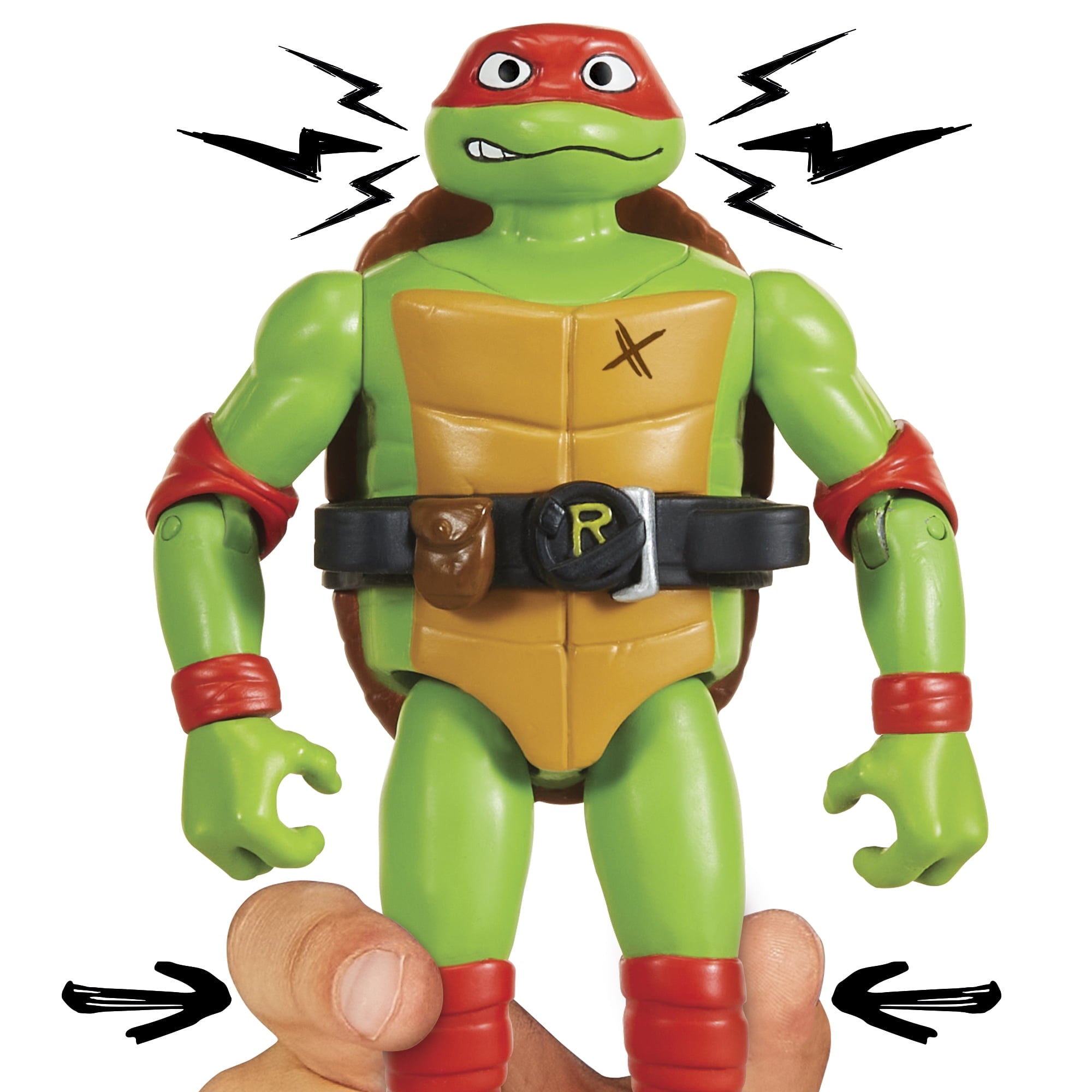 Tales of The Teenage Mutant Ninja Turtles: 4.5" Head Droppin' Raphael Basic Figure by Playmates Toys