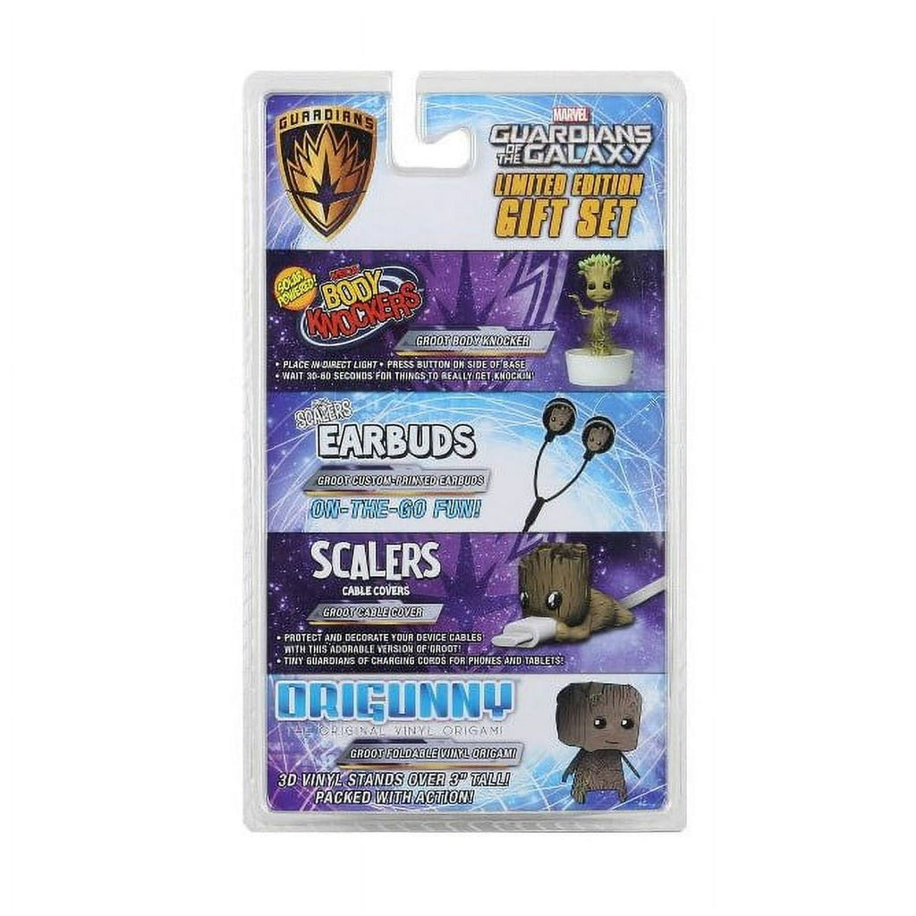 KidRobot Limited Edition Marvel Guardians of the Galaxy Baby Dancing Groot Gift Set.