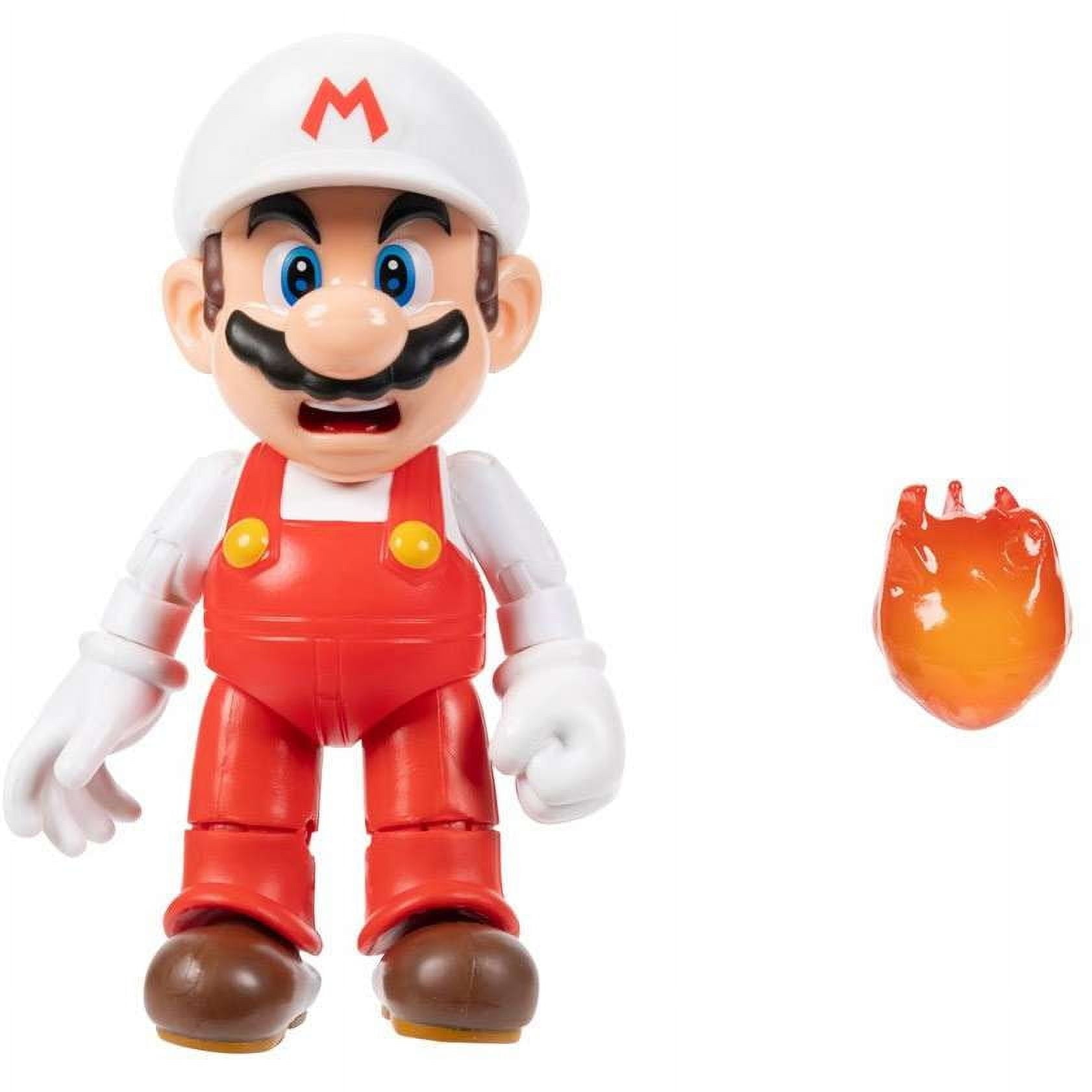 World of Nintendo Wave 41 Fire Mario Action Figure (with Fireball) DAMAGED BOX