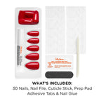 Sally Hansen Salon Effects Perfect Press-On Nails, Asap Apple, Non-Damaging, Easy to Apply