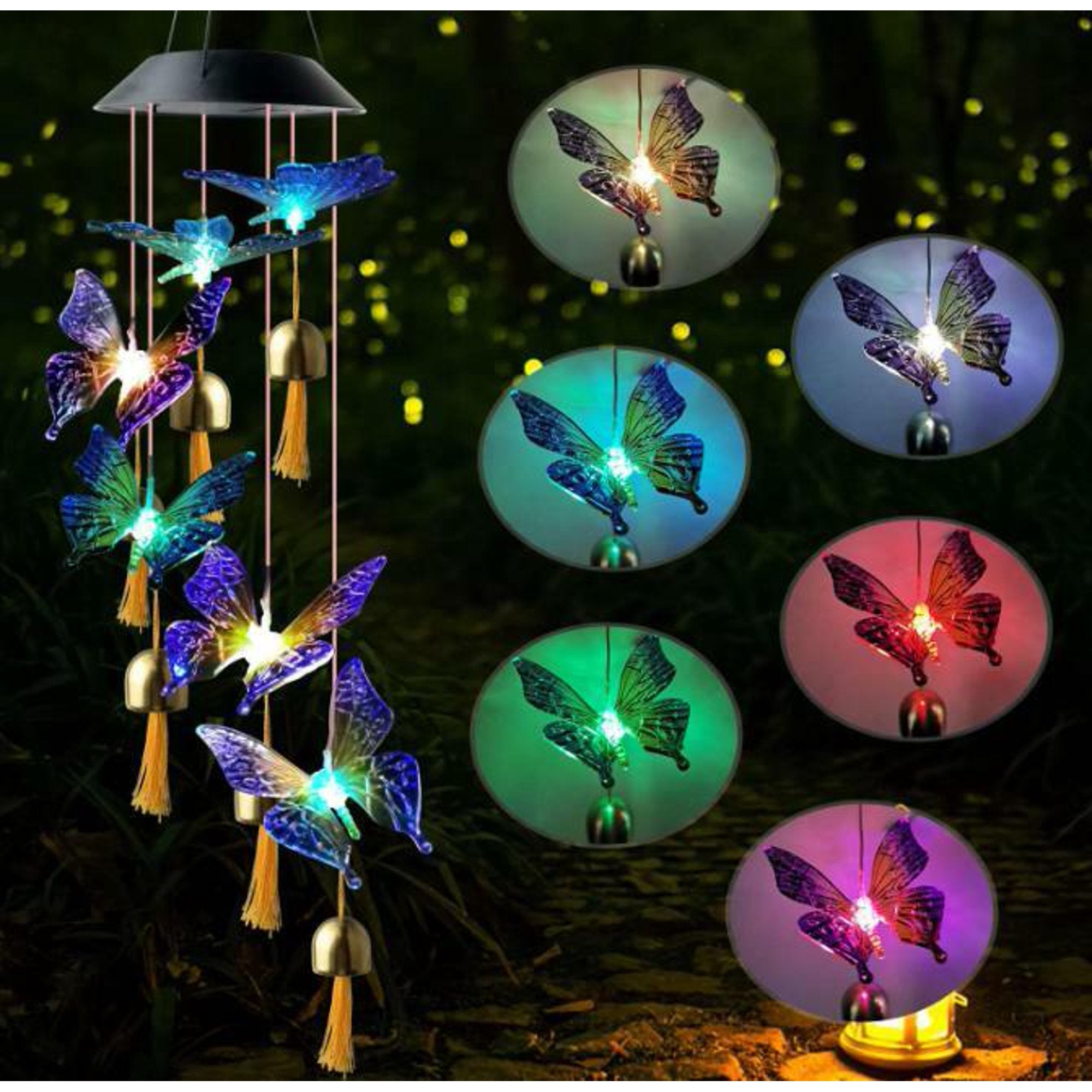 Unbranded Color Changing Lights Wind Chimes