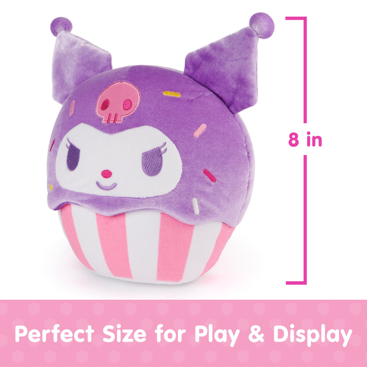 GUND Kuromi Cupcake Plush Toy, Premium Stuffed Animal, 8”