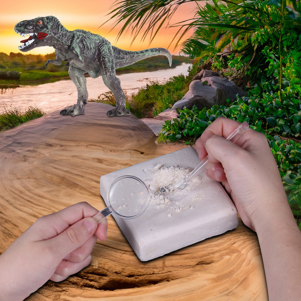 WowWorld: Dino Dig - Tyrannosaurus Rex - All-In-One Dinosaur Skeleton Excavation Kit, Tools & Construction Figurine, Educational Science Toy, Kids 6+