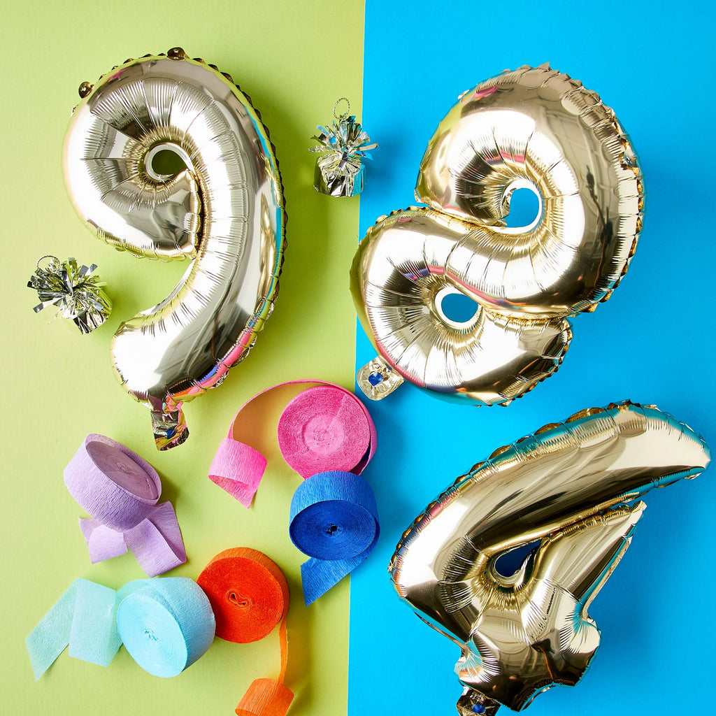 16" Gold Number 9 Foil Balloon, by Way To Celebrate