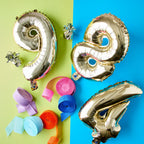 16" Gold Number 9 Foil Balloon, by Way To Celebrate