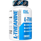 L Theanine 200mg Capsules for Focus and Relaxation - Evlution Nutrition L-Theanine 200mg Nootropic Supplement for Attention Energy and Focus - Daytime Mood Support and Nootropic Focus Supplement