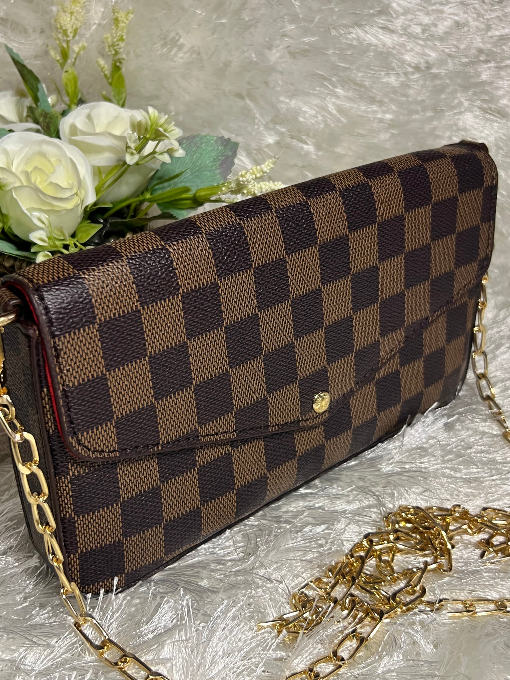 LVV Brown Red Handbag