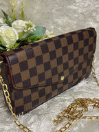 LVV Brown Red Handbag