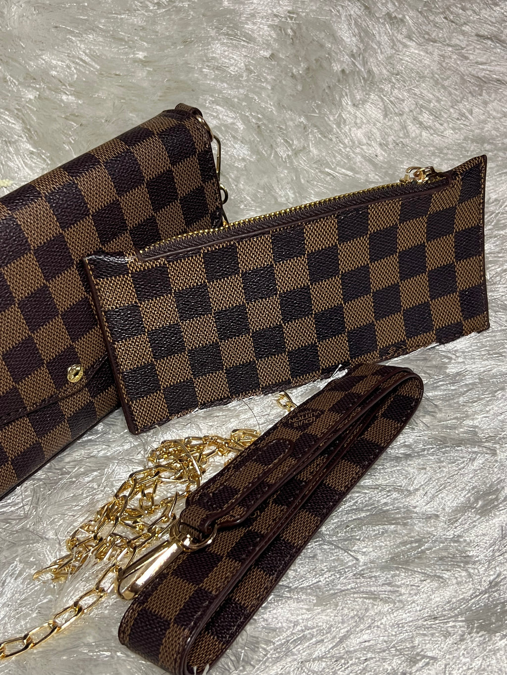 LVV Brown Red Handbag