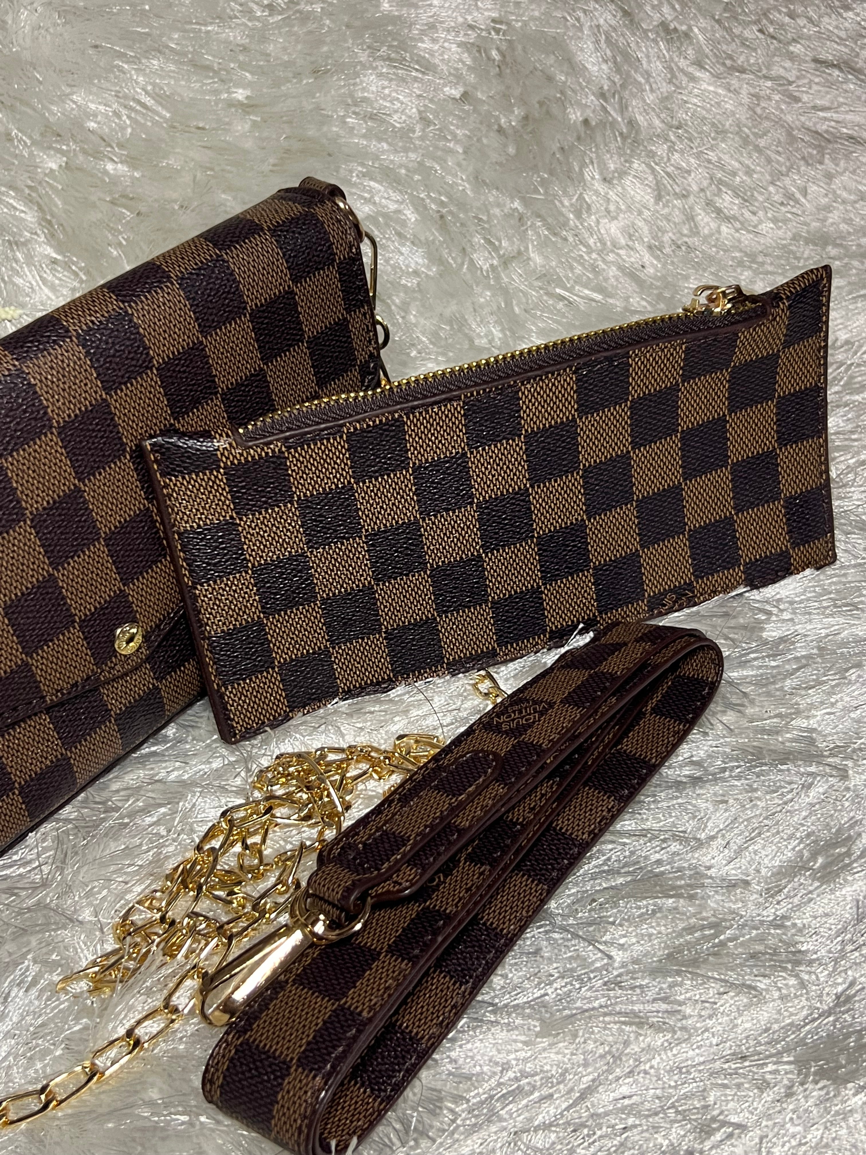 LVV Brown Red Handbag