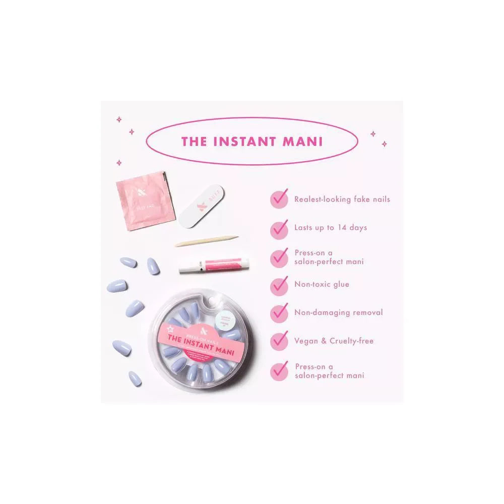 Olive & June Instant Mani Press-On Nails, Pure White Syrup