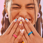 Impress Design Press On Nails  Pride Manicure, No Glue Needed, Neutral, Medium, Almond, 30 Ct.