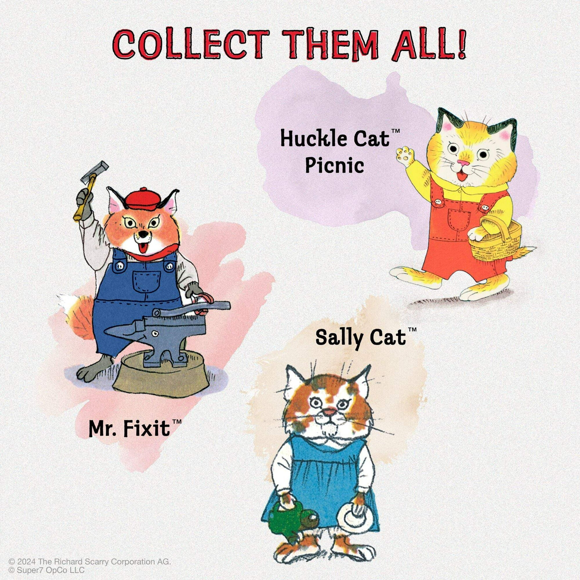 Richard Scarry ReAction Figures Wave 02 - Huckle Cat (Overalls)