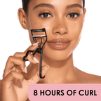 Japonesque Volumizing Eyelash Curler, Carbon Steel, Black & Pink