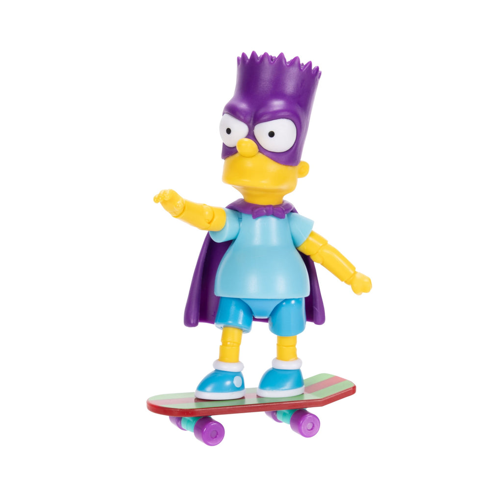 The Simpsons 5 inch Tall Bartman Articulated Action Figure with Skateboard Accessory