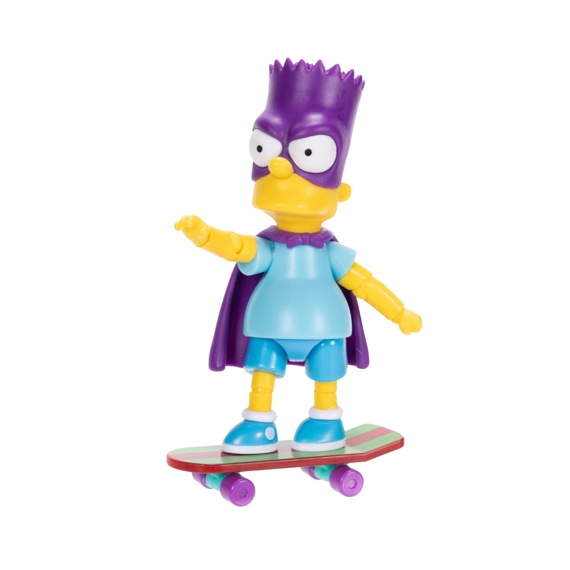 The Simpsons 5 inch Tall Bartman Articulated Action Figure with Skateboard Accessory