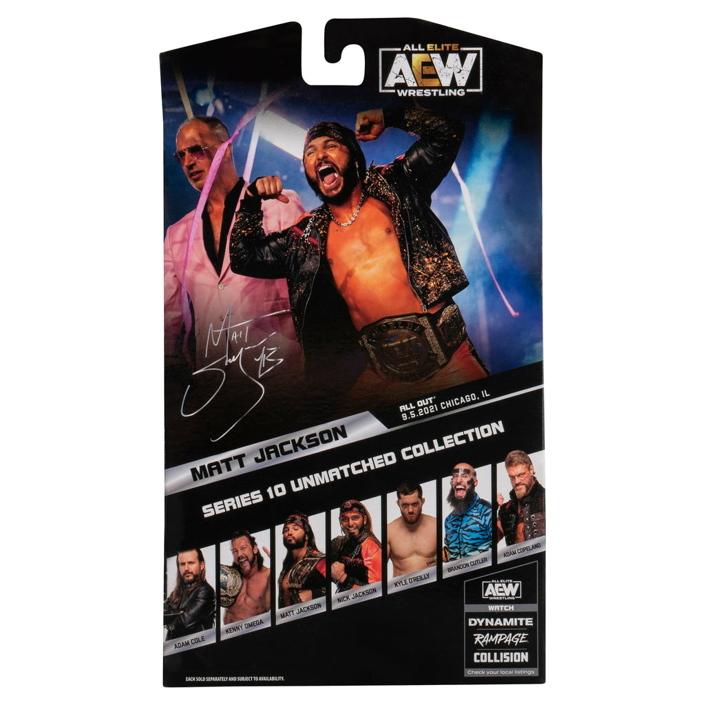 AEW Unmatched Matt Jackson - 6 inch Figure with Title Belt and Two Alternate Fists