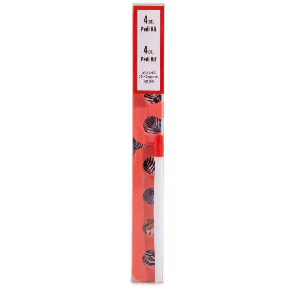 4pc Pedicure Kit with 2 Toe Separators, Salon Board, & Hoof Stick