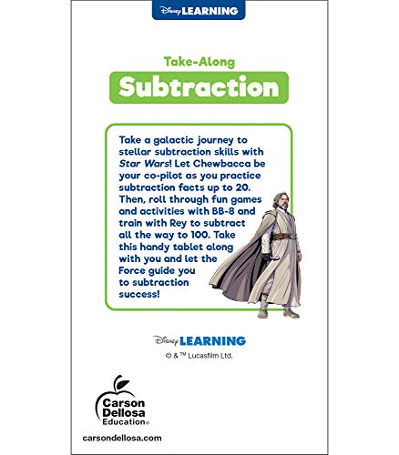 2 Pack Disney Learning Star Wars Take-Along Tablet: Subtraction—Math Activity Workbook for Subtraction Facts 0-20, Subtracting Through 100, 10-Frames, Mazes, Connect the Dot Activities, Ages 6+ (64 pgs)      Paperback – March 31, 2020