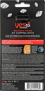Yes To Tomatoes Detoxifying Charcoal Zit Zapping Dots | 24 Zit Patches | Paraben & Cruelty-Free | Pimple Patches for Blemish Prone Skin (package may be different)