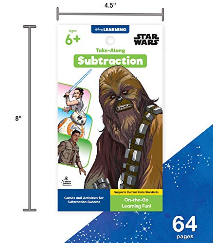 2 Pack Disney Learning Star Wars Take-Along Tablet: Subtraction—Math Activity Workbook for Subtraction Facts 0-20, Subtracting Through 100, 10-Frames, Mazes, Connect the Dot Activities, Ages 6+ (64 pgs)      Paperback – March 31, 2020