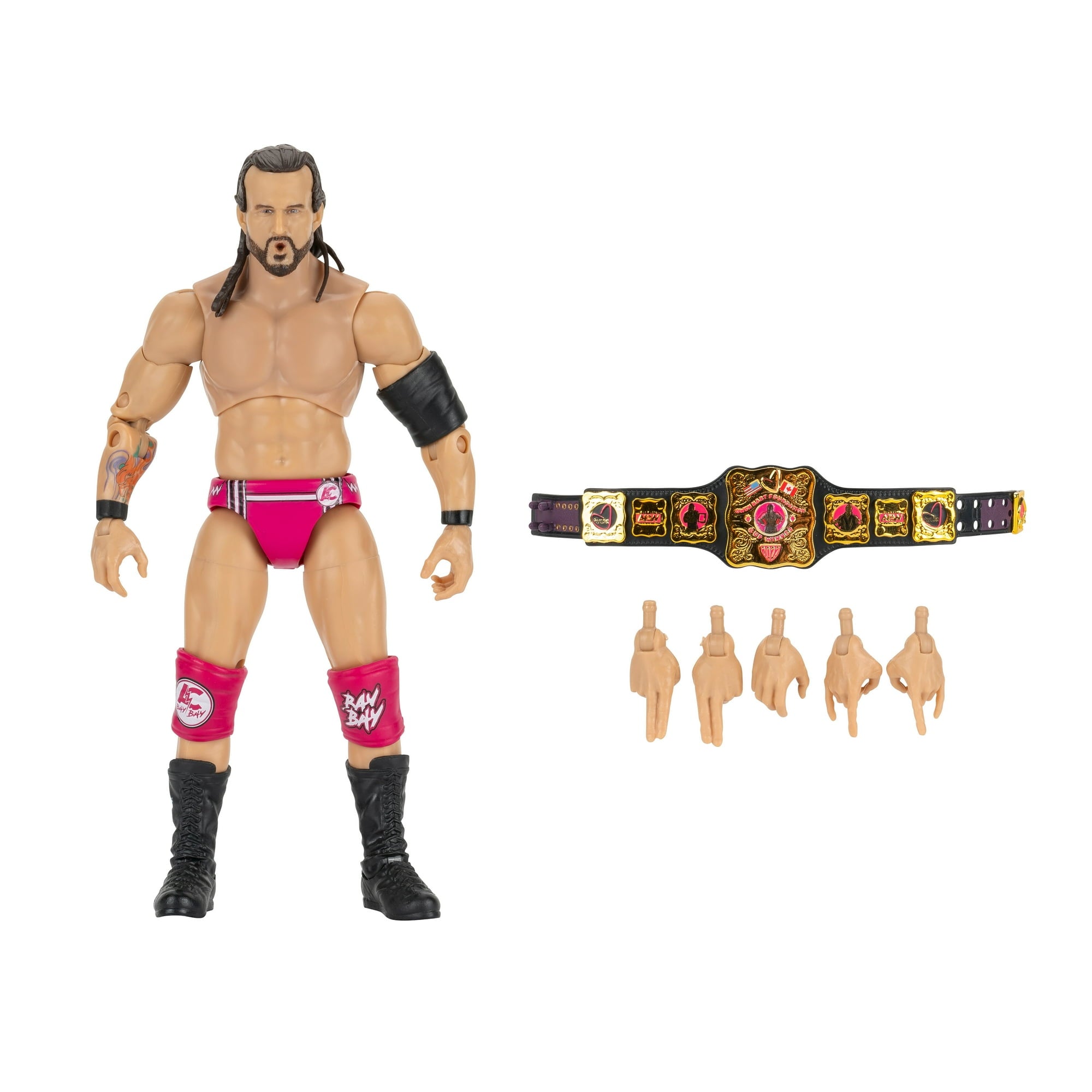 AEW Unmatched Adam Cole - 6 inch Figure with Title Belt and Five Alternate Hands