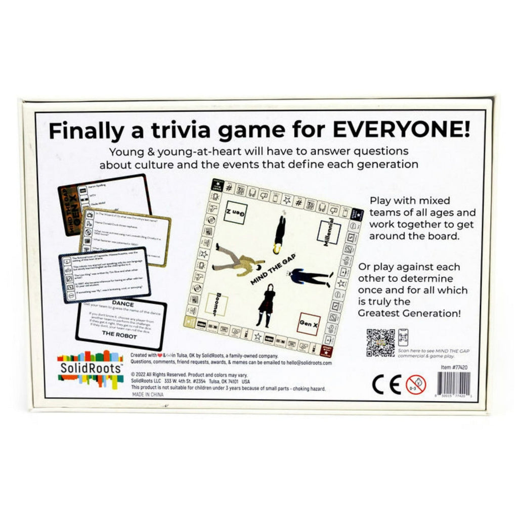 Spin Master Games, Solid Roots Mind the Gap, Trivia Game for the Generations, for Ages 10 and up