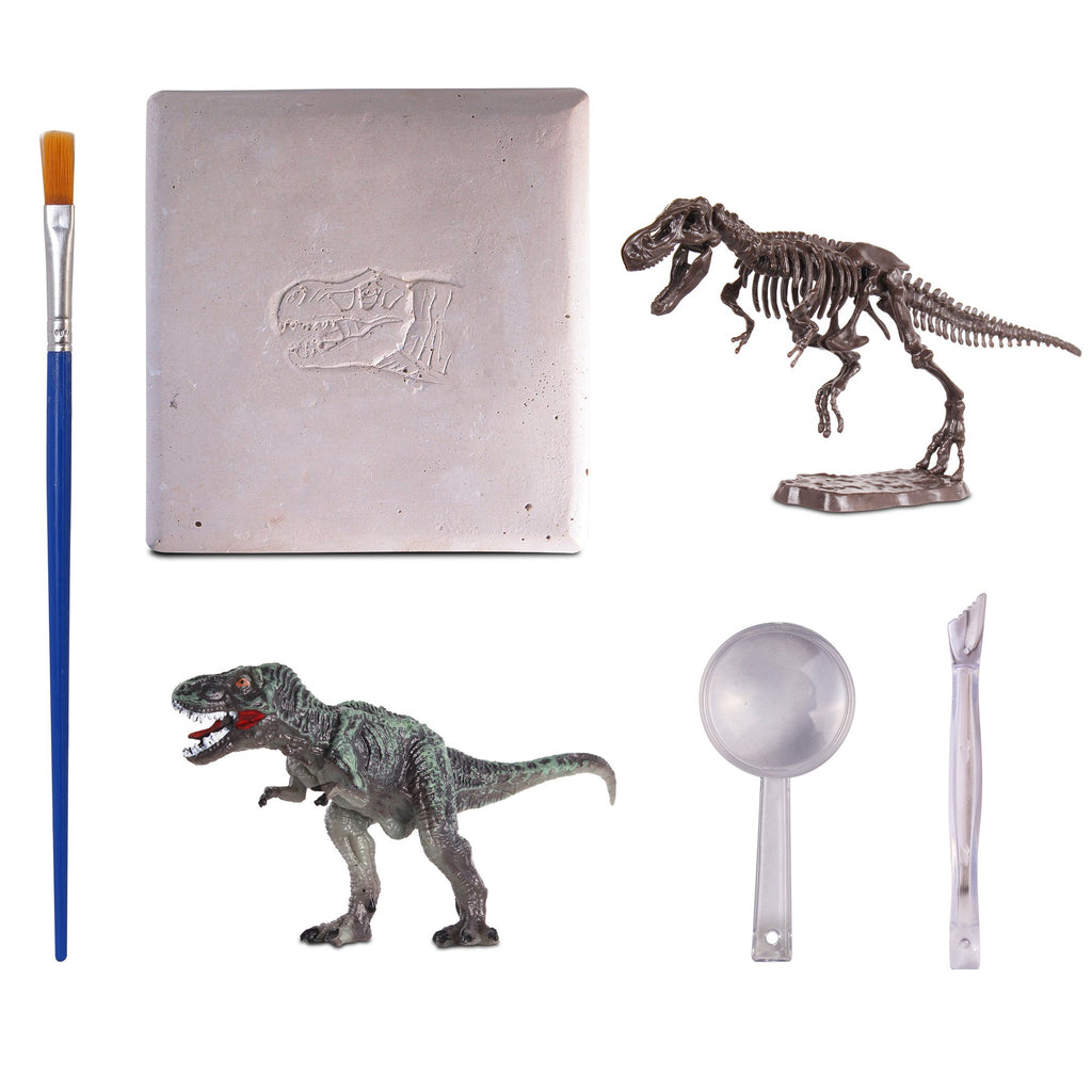WowWorld: Dino Dig - Tyrannosaurus Rex - All-In-One Dinosaur Skeleton Excavation Kit, Tools & Construction Figurine, Educational Science Toy, Kids 6+