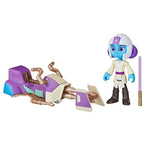 Hasbro Star Wars Lys Solay Figure & Speeder Bike, Star Wars Toys, Preschool Toys (4"-Scale)