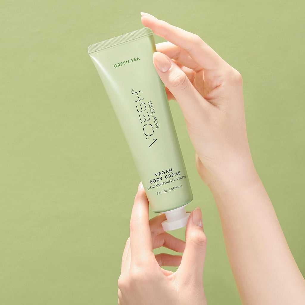 VOESH Vegan Body Creme, Skin Moisturizing Cream - Green Tea, K-Beauty Korean Skincare - 3oz