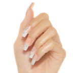 KISS Classy Premium Press on Nails, Stunning!, Pink, Long Square, 30 Count