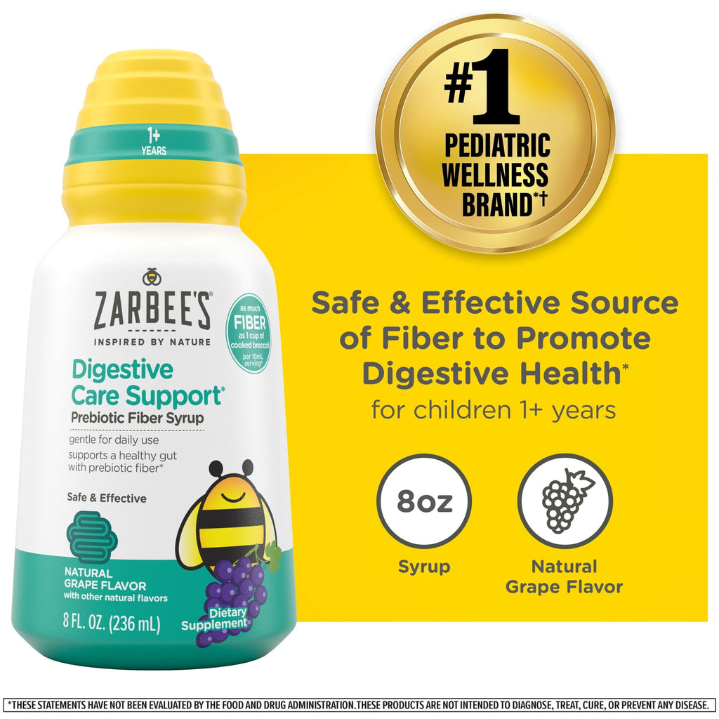 Zarbee's Children's Digestive Care Support* Prebiotic Syrup, 8 fl. oz EXP 05/27