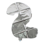 Unique Bargains Foil Number 2 Shape Helium Balloon Birthday Wedding Decor Silver Tone 16"