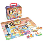 Spin Master Games, Bluey Puzzle in Storage Tin with Handle, 48 Pieces, for Ages 4 and up