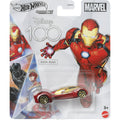 Hot Wheels Disney 100 Iron Man Character Car, 1:64 Scale Collectible Toy Car